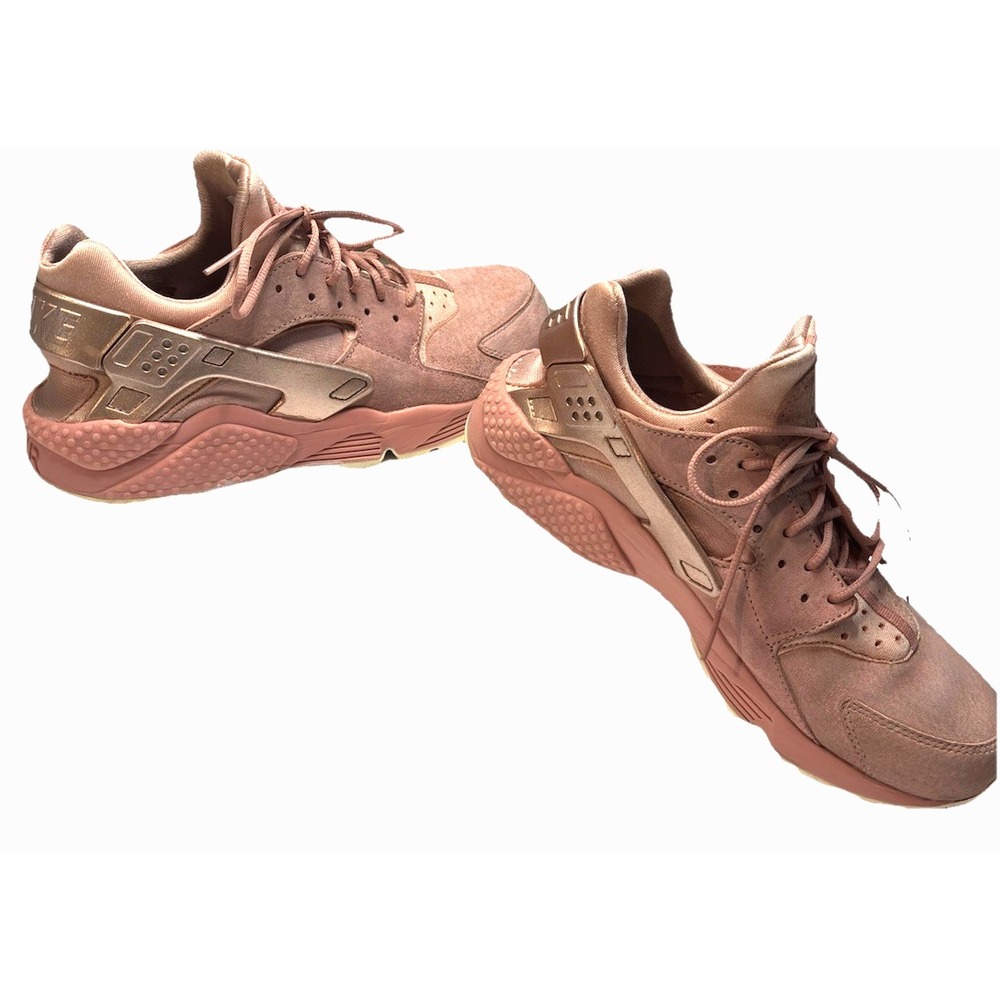Nike Air Max Huarache Run Premium Rust Pink Metallic Rose Gold 704830-601 Size 9